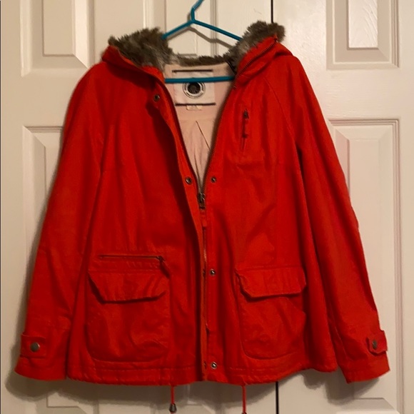 A-line orange spring or fall coat - Picture 1 of 4